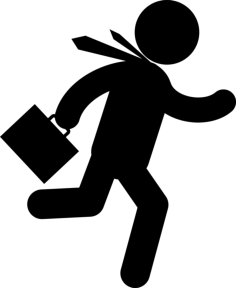 Businessman Running Fast With Suitcase In Right Hand Laser Cut Svg File, Free Vectors File